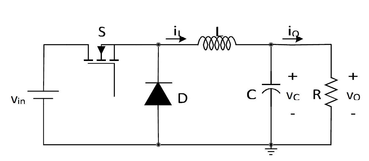 draw dc dc buck converter in TikZ