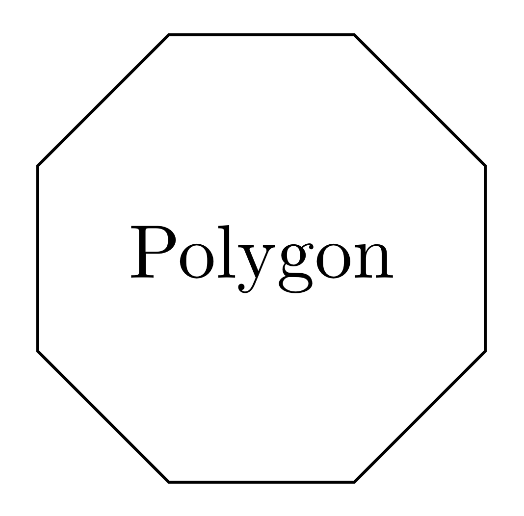 Add text inside polygon shape TikZ