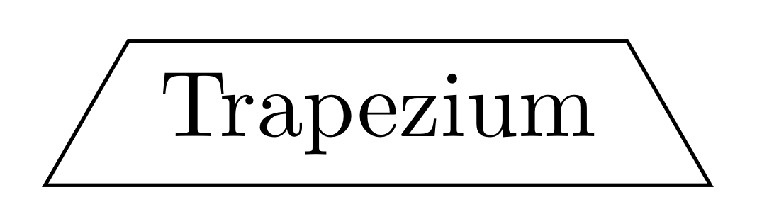 Trapezium shape with text TikZ
